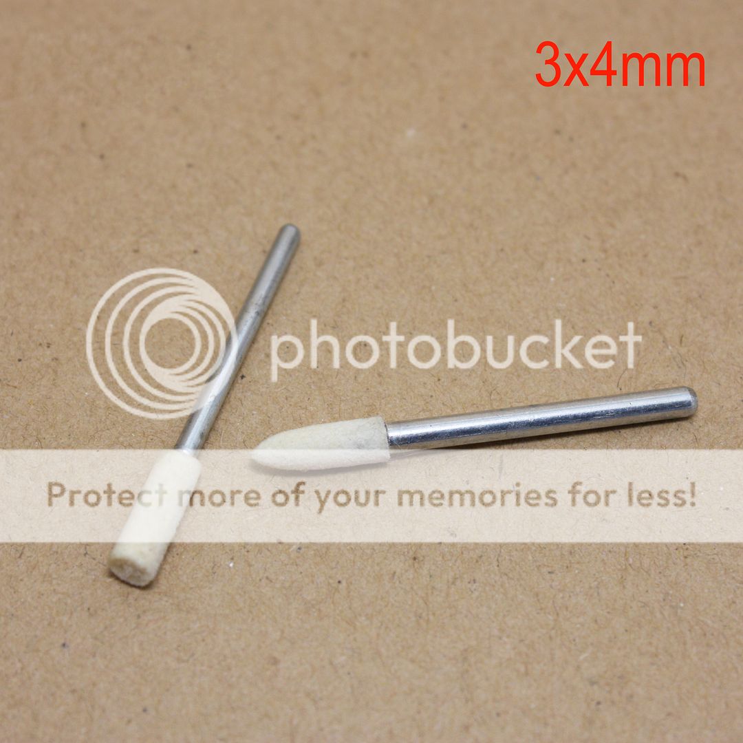 520Pcs 3mm Shank Cone Felt Wool Polishing Bob Point Rotary Tool Discs